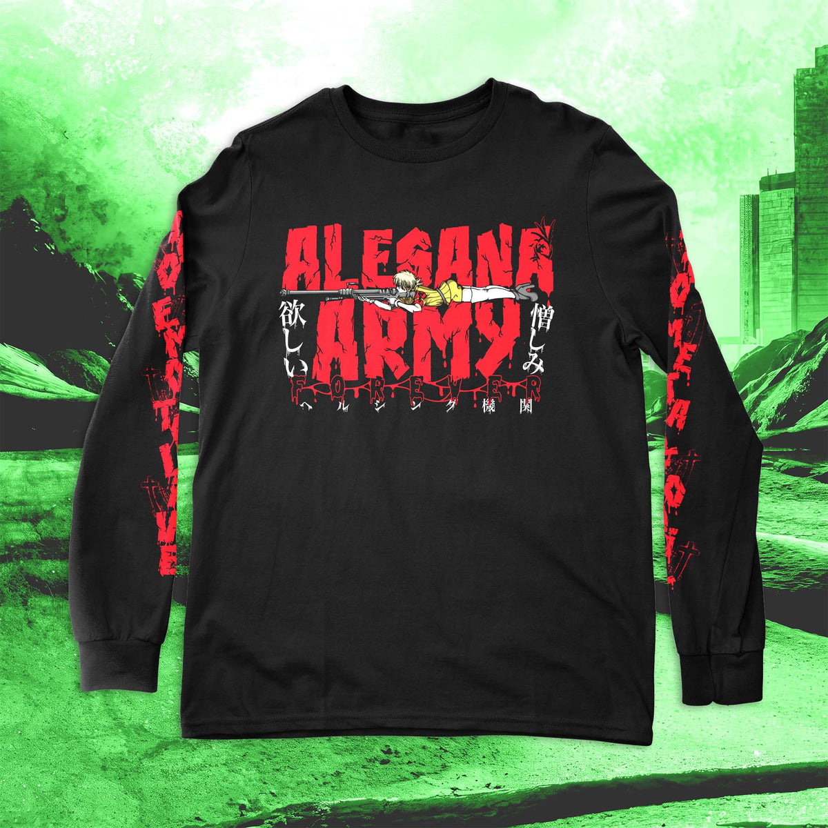 Alesana Army Long Sleeve Tee (Black)