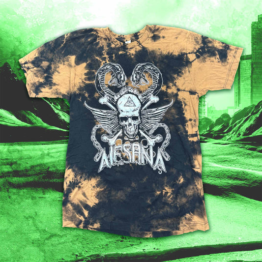 Skull & Snakes Bleach Dye Tee